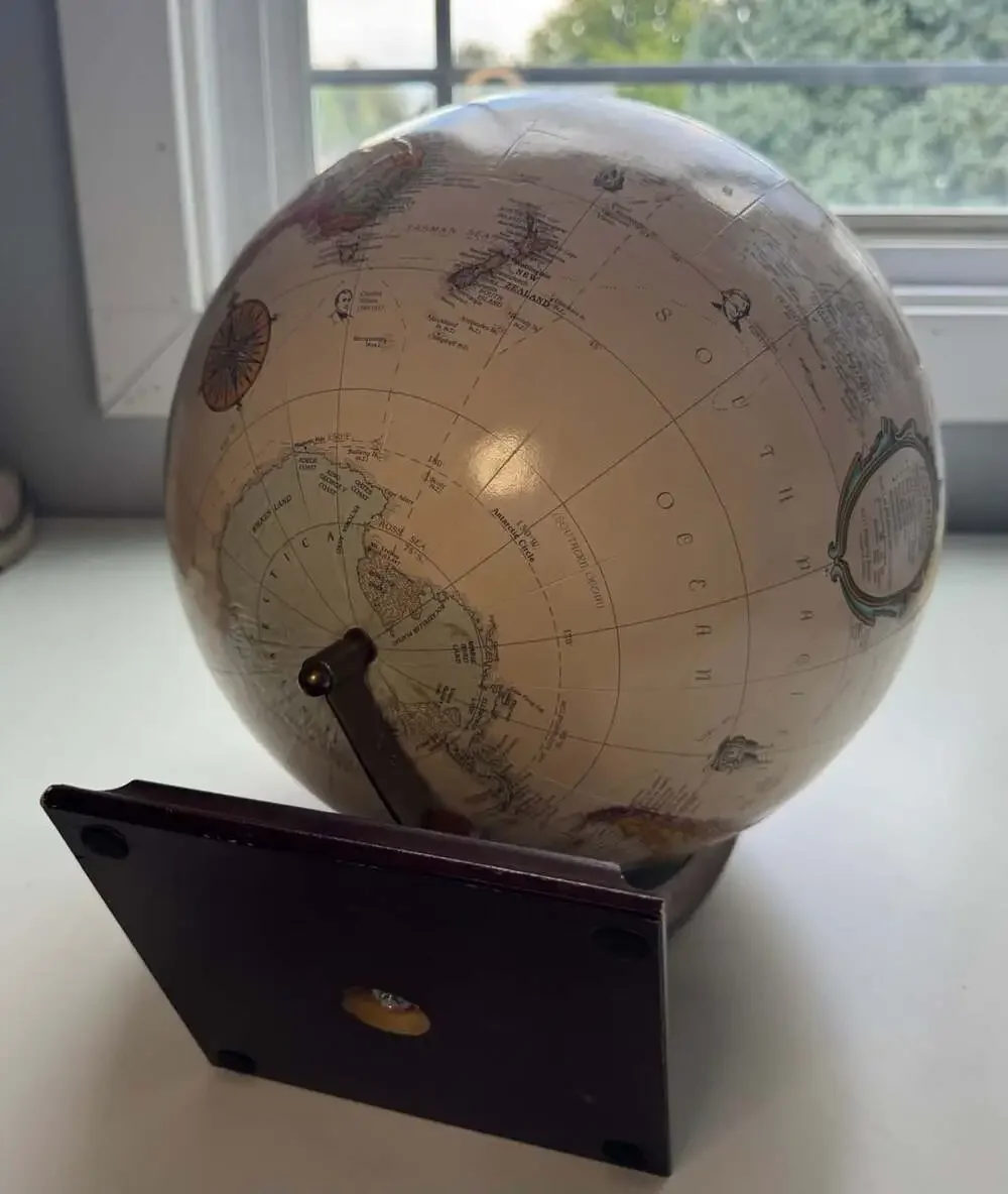 Vintage Replogle Globe Partners World Globe on Wood Stand - Cartographer Kevin
